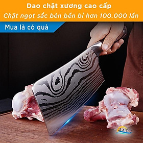 Dao Chặt Xương Gà Thịt Bò Kiểu Nhật Bản Cao Cấp Inox Đạt Chất Lượng Đức HADU