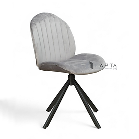 Mua Ghế phòng họp xoay 360 độ màu trắng kem CRAB 3A-F Nội thất Capta Ghế xoay ngồi làm việc tại nhà nệm nệm vải nhung chân sắt sơn tĩnh điện không bánh xe thân xoay 360 độ