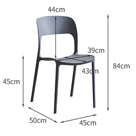Ghế Ăn Nhựa Đúc PP Cao Cấp Xếp Chồng Tiện Lợi, Ghế Ban Công Bàn Trà Coffee Phòng Chờ Làm Việc Học Tập Đa Năng Bền Bỉ Với Thời Gian