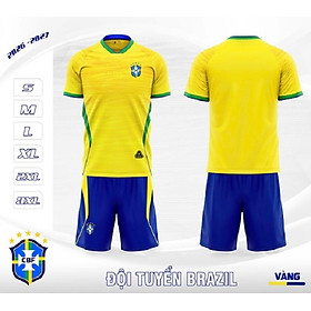 Bộ Quần Áo Bóng Đá Người Lớn - Brazil (Vải Mè)