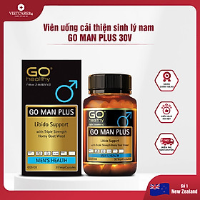 Viên uống cải thiện sinh lý nam nhập khẩu chính hãng New Zealand GO MAN PLUS (30 viên) giúp tăng cường sinh lực ở nam giới, tăng cường khả năng sinh lý ở nam giới, cải thiện và làm chậm quá trình mãn dục nam