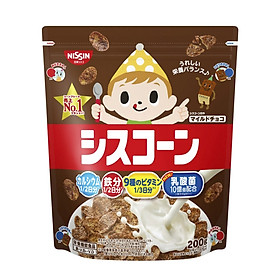 Ngũ cốc giòn ăn liền vị sô cô la NISSIN Ciscorn Mild Chocolate 200g