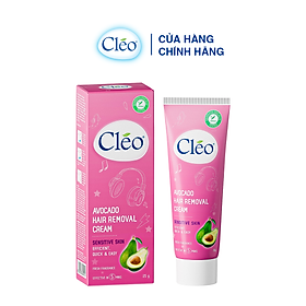 Kem Tẩy Lông Chiết Xuất Bơ Cleo Dành Cho Da Nhạy Cảm 25g, an toàn, không đau và đạt hiệu quả nhanh chóng