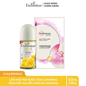 Lăn khử mùi nước hoa Enchanteur Charming 50ml+ Tặng mặt nạ mẫu đơn hoàng