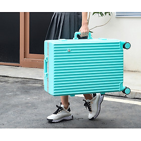 Vali Khung Nhôm Khóa Sập Thời Trang NiceVilla Size 20 inch & 24 inch - Màu Xanh (Green Blue) - Size 20 inch