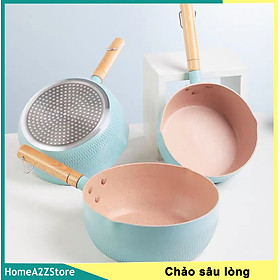 Hình ảnh Nồi  chảo sâu lòng chống dinh đáy từ với vân tổ ong