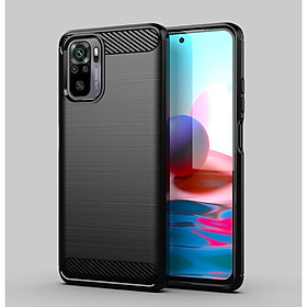 Ốp lưng chống sốc Vân Sợi Carbon cho Xiaomi Redmi Note 10 - Hàng nhập khẩu