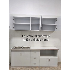 Mua Bộ tủ bếp mini nhựa đài Loan ốp mặt gạch sẵn bồn rửa
