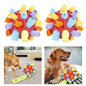2Pieces Dog Toys, Sniff Ball for Dog Training, Interactive Dog Toy for Feeding, Dog Puzzle Enrichment Toys for Small to Medium Size Dogs