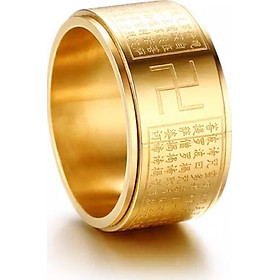 Nhẫn xoay thần chú BÁT NHÃ TÂM KINH khắc chữ thần chú may mắn hút tài lộc