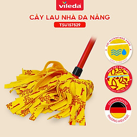 Cây lau nhà VILEDA Supermocio Soft vải sợi siêu nhỏ, thấm hút nhanh phù hợp sàn gỗ các loại