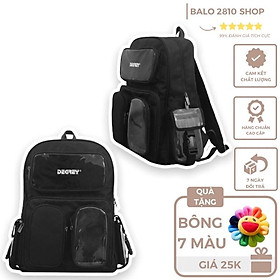 Hình ảnh Balo Degrey Đen Túi Hộp Basic Backpack 2810 Clothes Shop Balo Đen Đi Học Đi Chơi Nhiều Ngăn Ulzzang Unisex