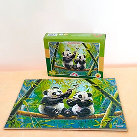 Tranh xếp hình Tia Sáng Panda thổi sáo( 108 mảnh)