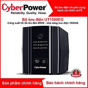 Mua Bộ lưu điện UPS CyberPower UT1500EG - 1500VA/900W - Tích hợp điều khiển Nas  pc - Hàng Chính Hãng