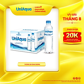 Nước uống đóng chai UniAqua - Thùng 24 chai 500ml