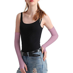 Găng tay chống nắng nữ, chống tia UV cao cấp xỏ ngón
