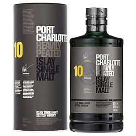 Rượu Bruichladdich Port Charlotte 10 Years Old Scotch Whisky 50% 1x0.7L