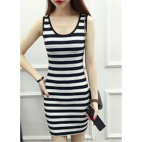 Đầm ôm sọc ngang sát nách Haint Boutique