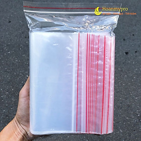 Mua Túi zip chỉ đỏ 1kg túi zipper bấm miệng trong suốt hàng sẵn nhiều kích thước