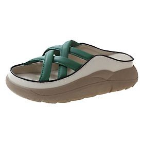 Women's Strappy Knot Slide Sandals, Summer Shoes Soft 3cm Thick Sole Indoor Footwear Platform Platform Slippers Flat Shoes for Shower, Bathing
