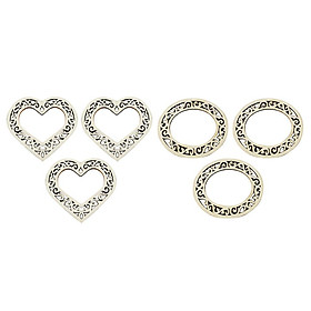 200x MDF Natural Wood Frame Blank Plaque DIY Photo Frame Embellishments