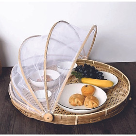 Mua Lồng bàn tre  mẹt lồng bàn gấp gọn decor nhiều Size thân thiện với môi trường 42cm