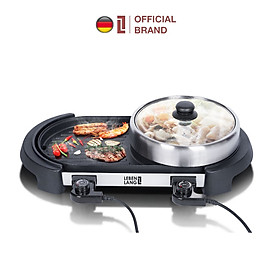 Mua Nồi lẩu điện 2 ngăn Lebenlang LBTT0805  bếp lẩu nướng 2in1 lớn công suất 2000W  nhanh gọn tiện lợi - hàng chính hãng