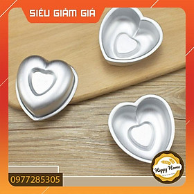 Khuôn nhôm làm bánh thạch rau câu flan hình trái tim nhỏ gọn,xinh xắn