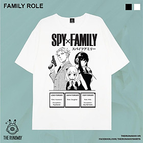 Áo Thun Spy x Family: Loid Forger, Anya Forger, Yor Forger 2 màu đen trắng đủ size, giá tốt