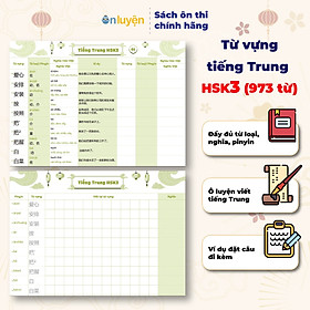 Set takenote từ vựng tiếng trung hsk1- hsk6 -nhà sách ôn luyện