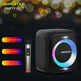 Loa bluetooth xách tay HOPESTAR-PARTY100 karaoke công suất 50w - với thiết kế loa dạng cộng hưởng, âm thanh tuyệt vời