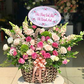 Mua Giỏ hoa tươi đẹp chúc mừng để bàn 6584
