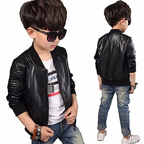 ÁO KHOÁC DA 2 LỚP BÉ TRAI 1- 15 TUỔI
