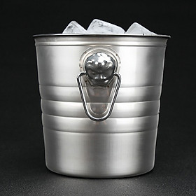 Xô Đựng Đá Inox Dày Dặn Loại Lớn 2 Quai Cao Cấp