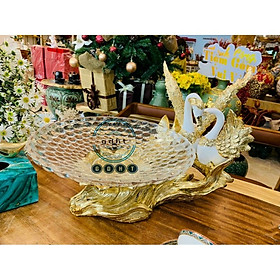 Mua KHAY ĐỂ HOA QUẢ KÈM ĐĨA THIÊN NGA  CÔNG TRẮNG CAO CẤP