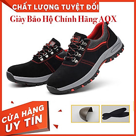 Giày Bảo Hộ Lao Động AOX BD_0059 Mũi Thép, Để Lót Thép Chống Đinh,Chống Trơn, Chống Dập Ngón-Giày Công Trình-CÓ VIDEO QUAY THỰC TẾ