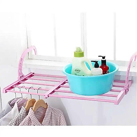 Mua Kệ Giá Phơi Treo Để Đồ Treo Ban Công Lan Can Bệ Cửa Sổ Ngoài Trời Sào Nhựa Phơi Khăn Quần Áo Tất Vớ Tháo Xếp Gấp Gọn
