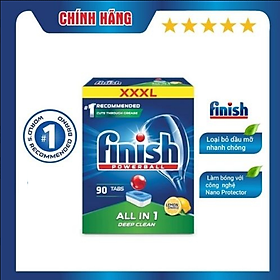 [HCM] Viên rửa bát Finish All in one 90 viên hương chanh