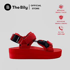 Giày Sandal Nữ The Bily 01W Quai Chéo Dây Rút - Màu Đỏ BL01W