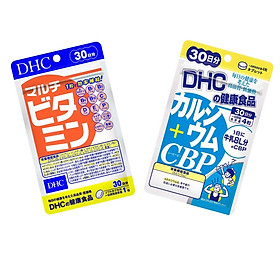 CÔMBO Viên Uống Hỗ Trợ Xương Khớp DHC Canxi  - Vitamin Tổng Hợp Nhật Bản