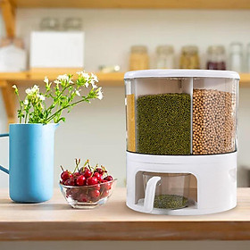 Rotating Food Dispenser Storage Dust-Proof Hidden Pulley Design for Cereal