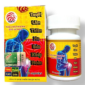 Viên uống Tuyết liên thiên ma bảo khớp hoàn hỗ trợ đau nhức xương khớp, nhức khớp gối, tê bì chân tay, đau mỏi lưng, cổ vai gáy, thoát vị đĩa đệm - Hộp 30 viên - Xuất xứ Malaysia - Mã số 1340