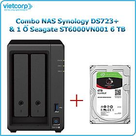 Mua Combo Thiết bị lưu trữ NAS Synology D723+ và 1 Ổ cứng Seagate ST6000VN001 6 TB - Hàng Chính Hãng