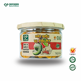 Hạt điều vị tỏi ớt 120g DGfoods/Chili & garlic coated cashew/ HVNCLC,HACCP,HALAL,hạt điều bình phước,đặc sản Cần Thơ