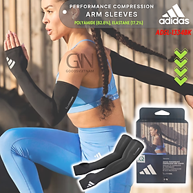 ADIDAS Băng Bảo Vệ Cánh Tay ADSL-1334BK Performance Compression Arm Sleeves (1 Cặp) - Phụ Kiện Thể Thao Chính Hãng, Bảo Vệ Chống Chấn Thương Khi Tập Luyện