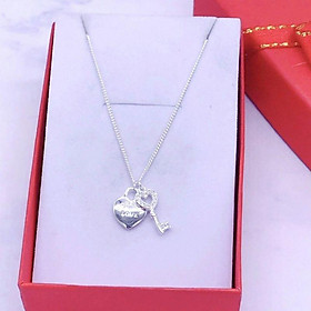 Dây chuyền bạc liền mặt chìa khóa trái tim  YN JEWELRY SL