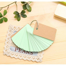 Bộ Flashcard học từ vựng 100 tờ (4*7 cm) - Nhiều màu