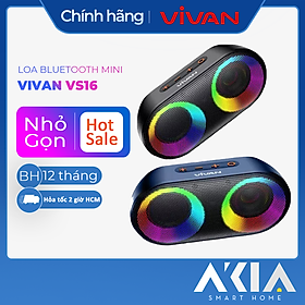 Mua Loa Bluetooth VIVAN VS16 Hiệu Ứng LED RGB - Chuẩn Chống Nước IPX6 - Hàng Chính Hãng