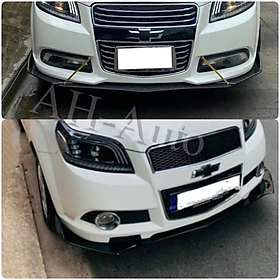 Lip Trước,Cản Trước Aveo Thể Thao Nhựa ABS Cao Cấp Chống Va Đập Tốt Phía Dưới Có Gân Tăng Cứng