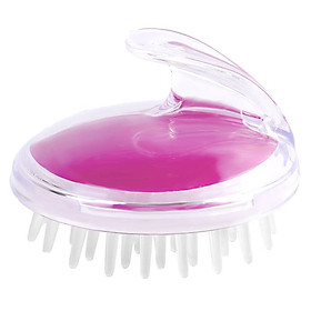 Shampoo Comb Transparent Scalp Massage Brush Non-slip Washing Comb (Purple)